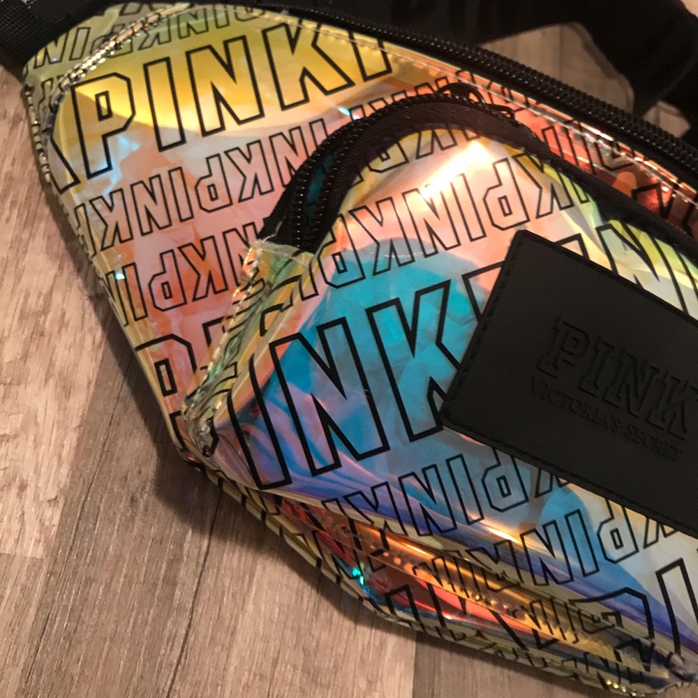 LAST 1 🔥 VS PINK iridescent Bum Bag Logo Fanny - Picture 2 of 6